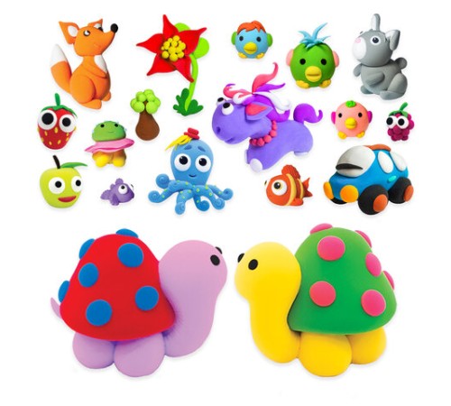 Пластилин супер лёгкий воздушный застывающий 12 цветов, 120 г, 3 стека, ЮНЛАНДИЯ, 105905