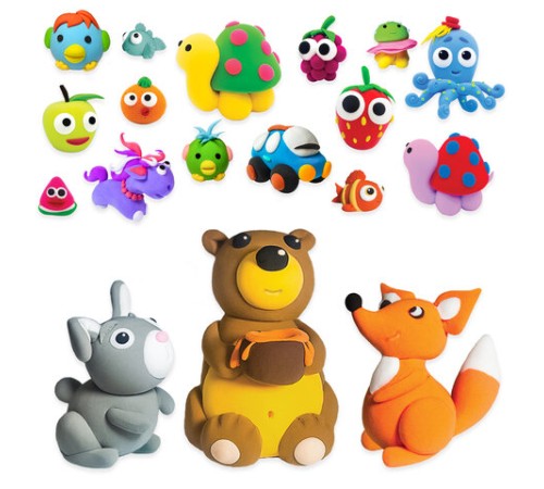 Пластилин супер легкий воздушный застывающий 36 цветов, 360 г, 3 стека, ЮНЛАНДИЯ, 105907