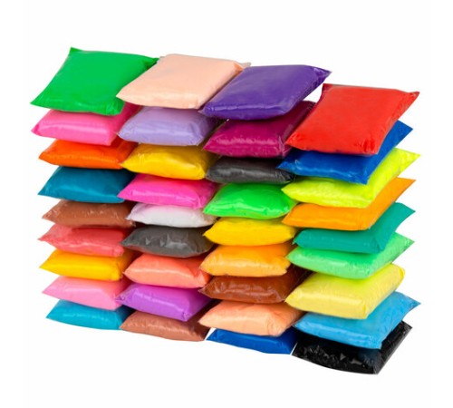 Пластилин супер легкий воздушный застывающий 36 цветов, 360 г, 3 стека, ЮНЛАНДИЯ, 105907