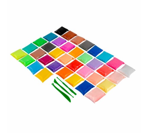 Пластилин супер легкий воздушный застывающий 36 цветов, 360 г, 3 стека, ЮНЛАНДИЯ, 105907