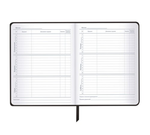 Дневник 1-11 класс 48 л., кожзам (твердая), термотиснение, BRAUBERG 