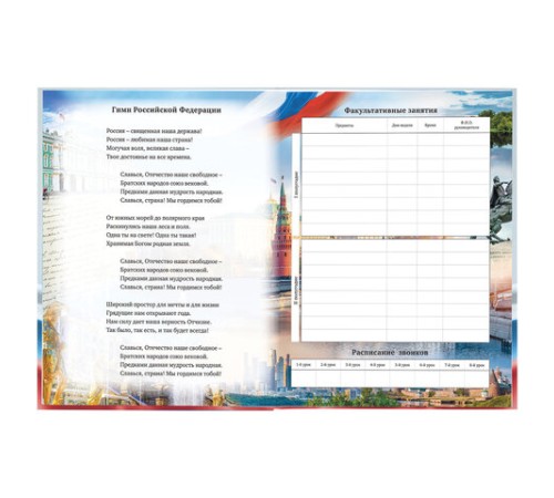 Дневник 1-11 класс 40 л., твердый, BRAUBERG, ламинация, цветная печать, РОССИЙСКОГО ШКОЛЬНИКА-4, 106052