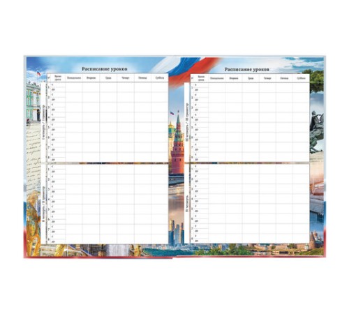 Дневник 1-11 класс 40 л., твердый, BRAUBERG, ламинация, цветная печать, РОССИЙСКОГО ШКОЛЬНИКА-4, 106052