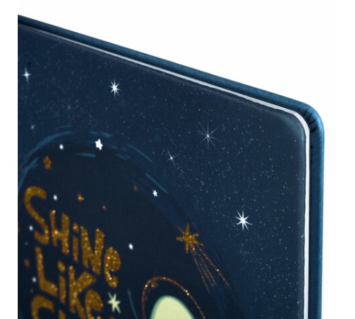 Дневник 1-11 класс 48 л., кожзам (твердая), печать, глиттер, ЮНЛАНДИЯ, 