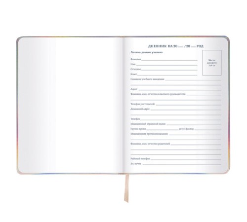 Дневник 1-11 класс 48 л., кожзам (твердая с поролоном), фольга, BRAUBERG HOLIDAY, 