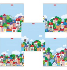 Тетрадь 12 л. HATBER клетка, обложка картон, 