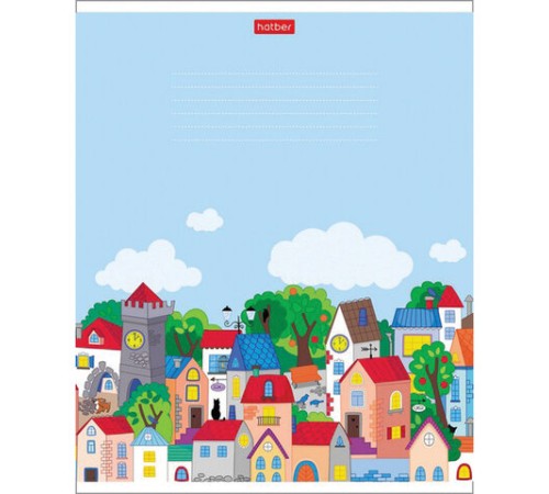Тетрадь 12 л. HATBER клетка, обложка картон, 