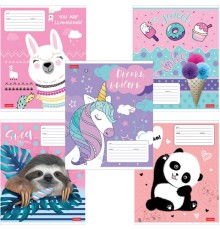 Тетрадь 12 л. HATBER клетка, обложка картон, 