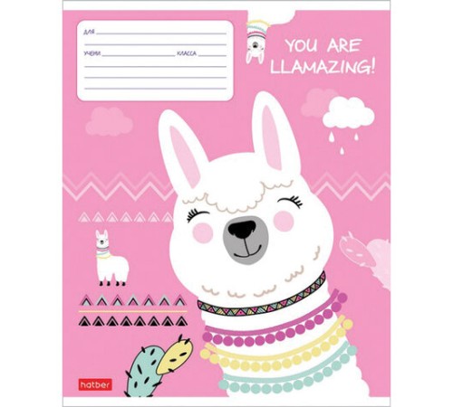 Тетрадь 12 л. HATBER клетка, обложка картон, 