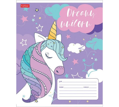 Тетрадь 12 л. HATBER клетка, обложка картон, 