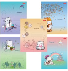 Тетрадь 12 л., HATBER, линия, обложка картон, 