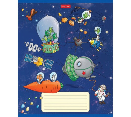 Тетрадь 18 л. HATBER клетка, обложка картон, 