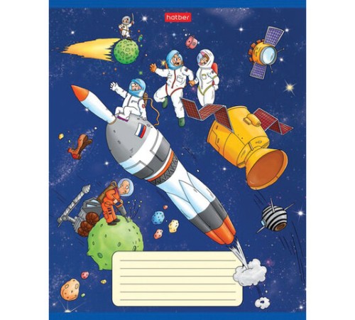 Тетрадь 18 л. HATBER клетка, обложка картон, 