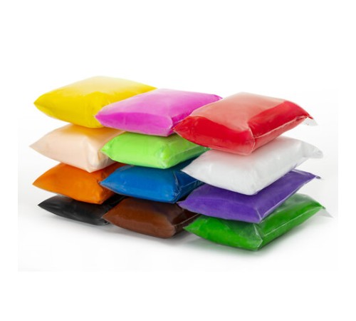 Пластилин супер лёгкий воздушный застывающий 12 цветов, 120 г, 3 стека, BRAUBERG KIDS, 106306