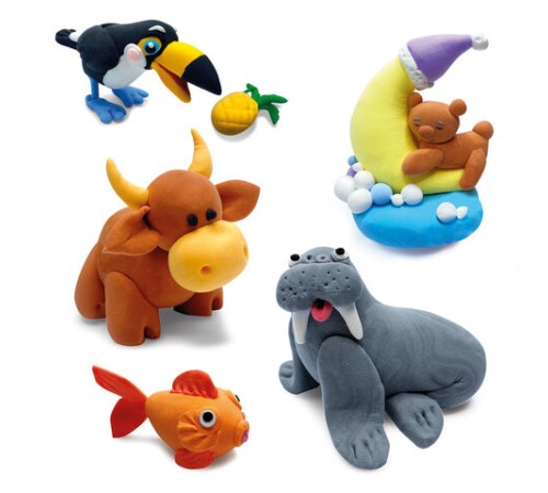 Пластилин супер лёгкий воздушный застывающий 36 цветов, 360 г, 3 стека, BRAUBERG KIDS, 106308