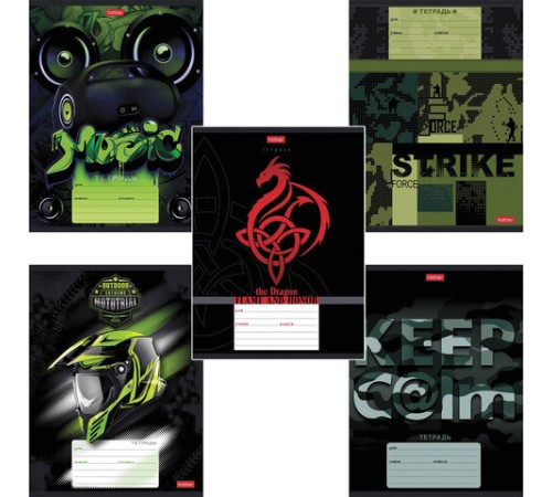 Тетрадь 18 л., HATBER, клетка, обложка картон, 