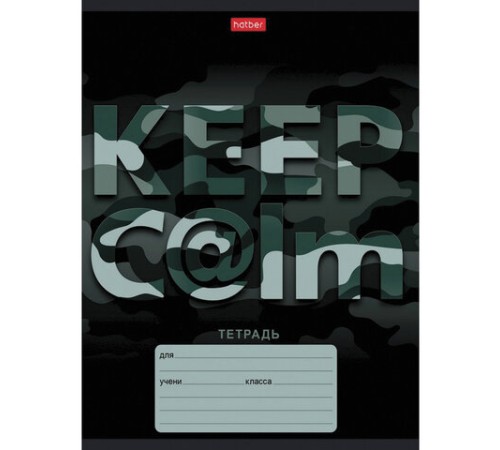 Тетрадь 18 л., HATBER, клетка, обложка картон, 