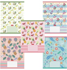 Тетрадь 18 л., HATBER, клетка, обложка картон, 