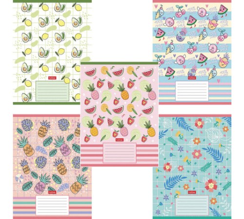 Тетрадь 18 л., HATBER, клетка, обложка картон, 