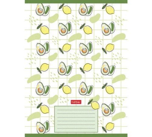 Тетрадь 18 л., HATBER, клетка, обложка картон, 