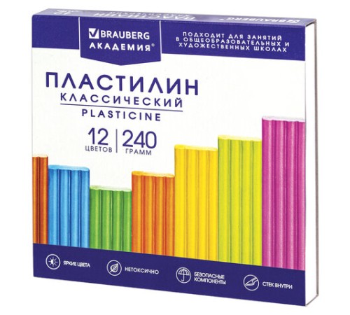 Пластилин классический BRAUBERG 