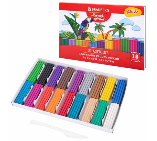 Пластилин классический BRAUBERG 