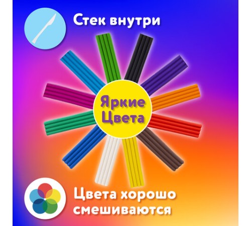 Пластилин классический ЮНЛАНДИЯ 