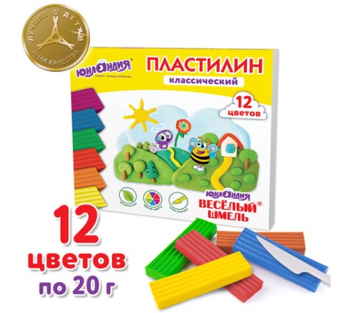 Пластилин классический ЮНЛАНДИЯ 