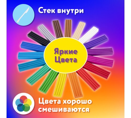 Пластилин классический ЮНЛАНДИЯ 