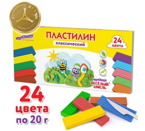 Пластилин классический ЮНЛАНДИЯ 
