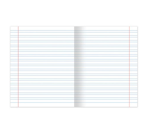 Тетрадь ЗЕЛЁНАЯ обложка 12 л., узкая линия с полями, офсет, 