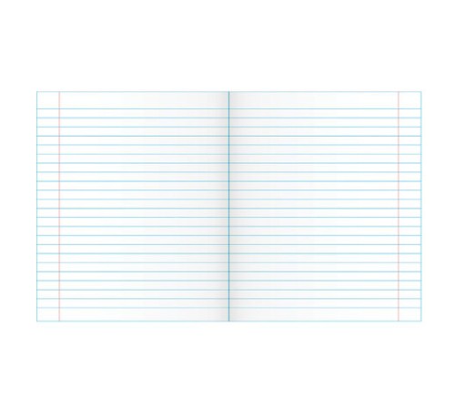 Тетрадь ЗЕЛЁНАЯ обложка 24 л., линия с полями, офсет, 