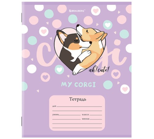 Тетрадь 12 л. BRAUBERG, клетка, обложка картон, 