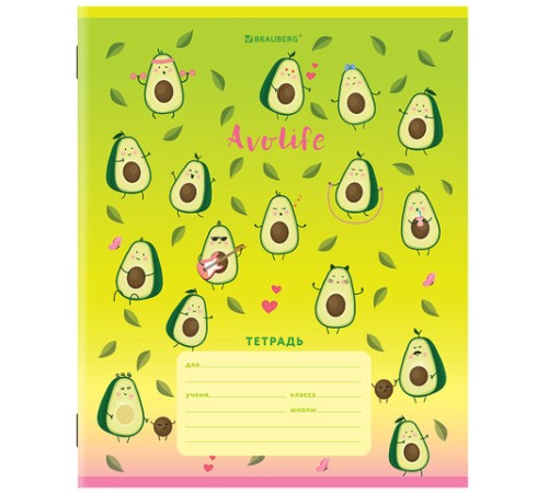 Тетрадь 12 л. BRAUBERG, клетка, обложка картон, 