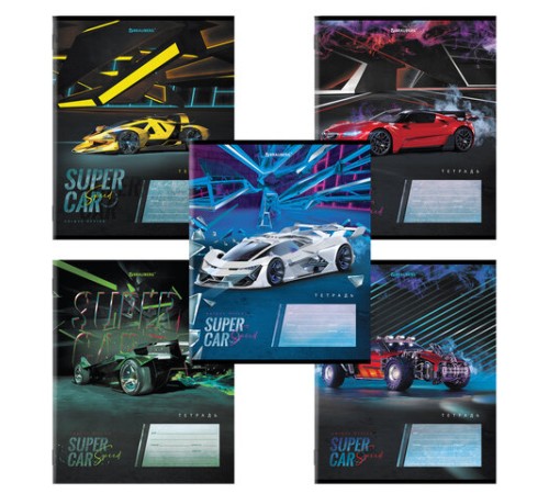 Тетрадь 12 л. BRAUBERG, клетка, обложка картон, 