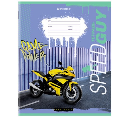 Тетрадь 12 л. BRAUBERG, клетка, обложка картон, 