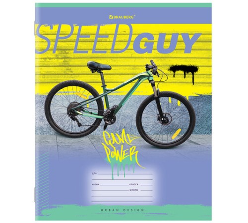 Тетрадь 12 л. BRAUBERG, клетка, обложка картон, 