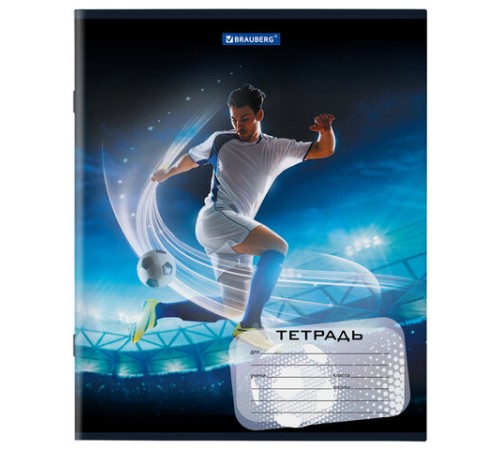 Тетрадь 12 л. BRAUBERG, клетка, обложка картон, 