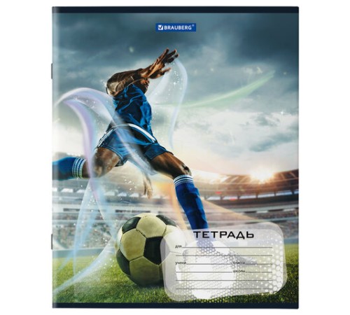 Тетрадь 12 л. BRAUBERG, клетка, обложка картон, 