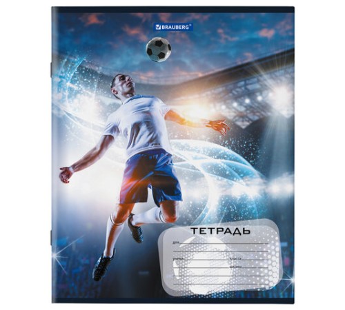 Тетрадь 12 л. BRAUBERG, клетка, обложка картон, 