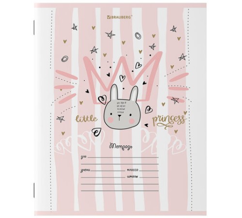 Тетрадь 12 л. BRAUBERG, линия, обложка картон, 