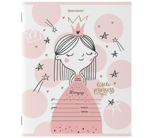 Тетрадь 12 л. BRAUBERG, линия, обложка картон, 