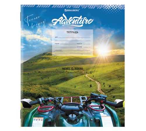 Тетрадь 12 л. BRAUBERG, линия, обложка картон, 