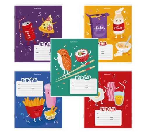 Тетрадь 18 л. BRAUBERG клетка, обложка картон, 