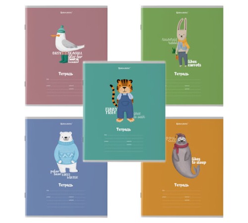 Тетрадь 18 л. BRAUBERG клетка, обложка картон, 