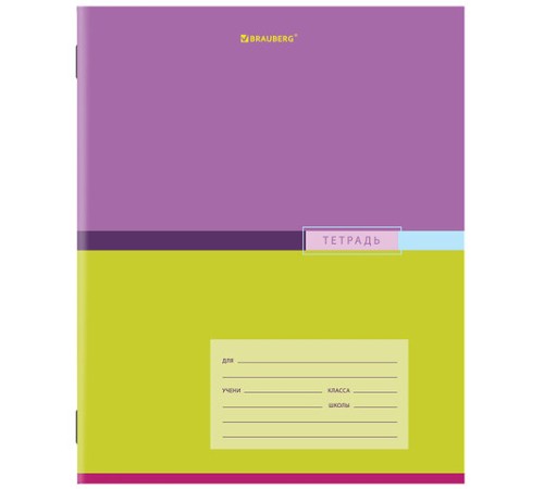 Тетрадь 24 л. BRAUBERG линия, обложка картон, 