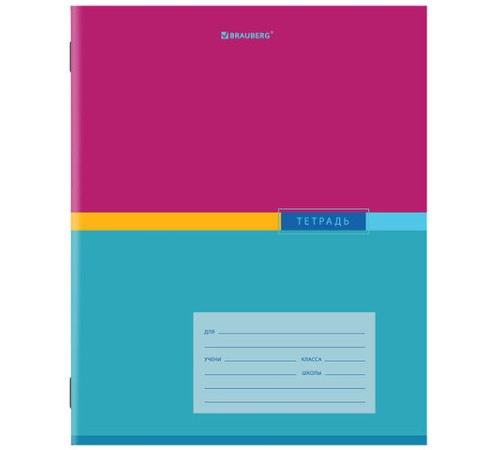 Тетрадь 24 л. BRAUBERG линия, обложка картон, 