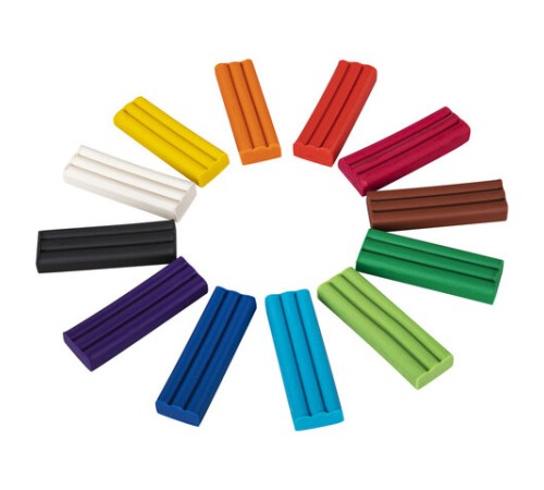 Пластилин мягкий восковой BRAUBERG KIDS, 12 цветов, 180 г, со стеком, 106495