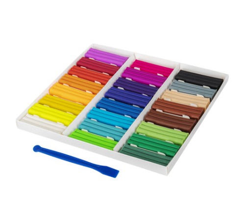 Пластилин мягкий восковой BRAUBERG KIDS, 24 цвета, 360 г, со стеком, 106498