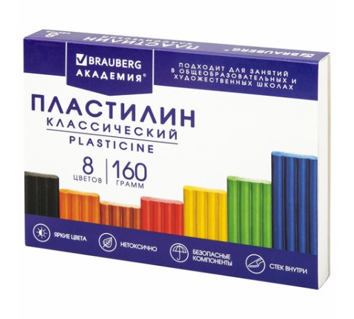 Пластилин классический BRAUBERG 